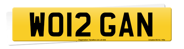 Registration number WO12 GAN